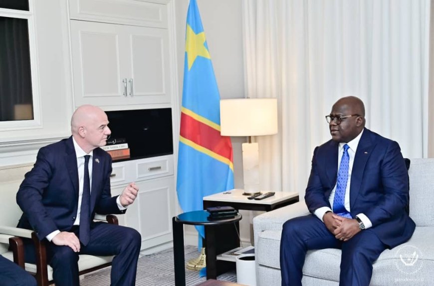 New York : Gianni Infantino échange avec Félix Tshisekedi sur les projets de la FIFA en RDC