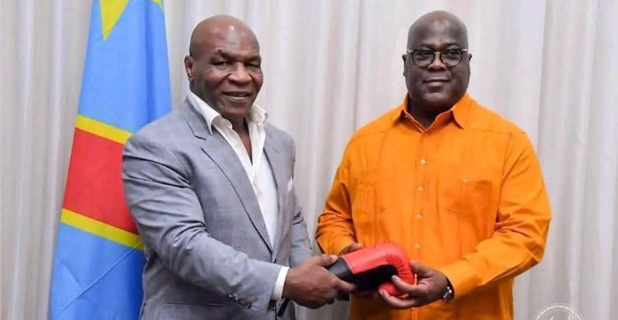 RDC : auprès de Tshisekedi, Mike Tyson promet de revenir à Kinshasa pour concrétiser certains projets