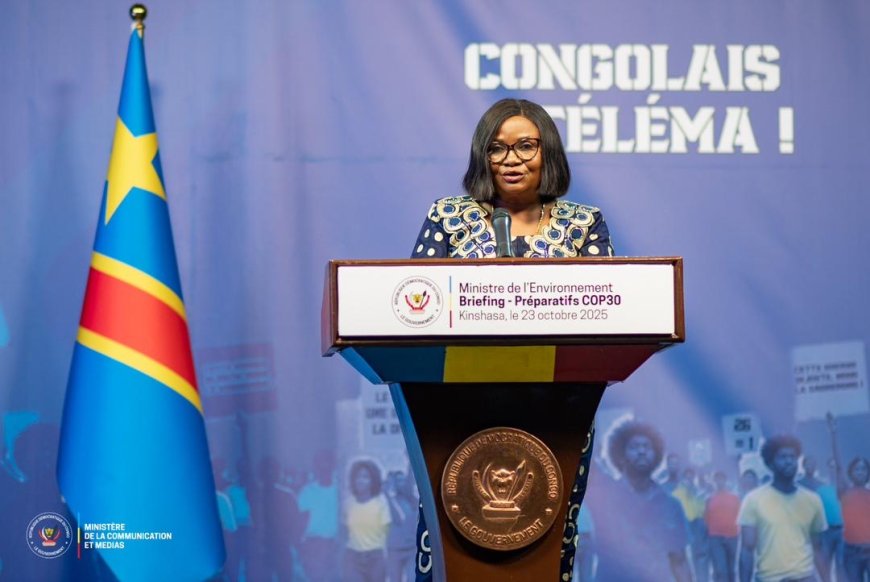 Kinshasa : la ministre Marie Nyange alerte sur le réchauffement climatique et lance le programme « La forêt, c’est nous »