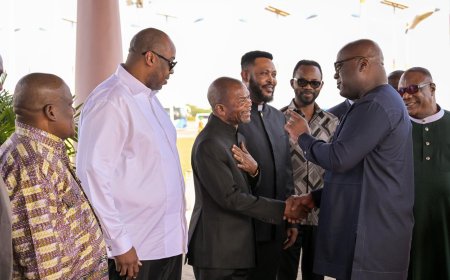 Accra : Félix Tshisekedi, John Dramani Mahama et Ejiba Yamapia prient pour la paix durable et la réconciliation nationale en RDC