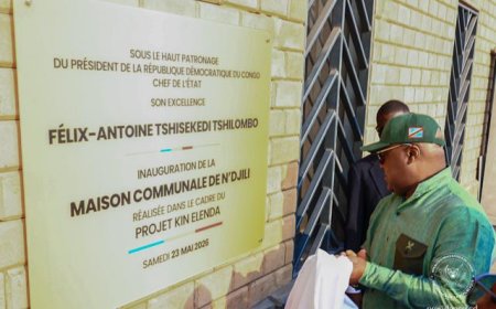 Kinshasa : Félix Tshisekedi inaugure la nouvelle maison communale de N’djili