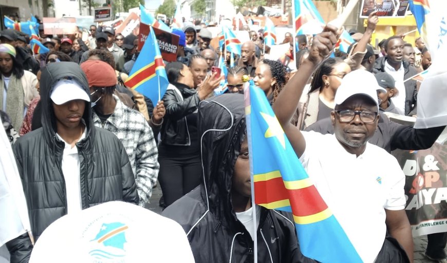 Belgique : des congolais de la diaspora manifestent devant les bâtiments de l’Union européenne contre la gestion de Félix Tshisekedi