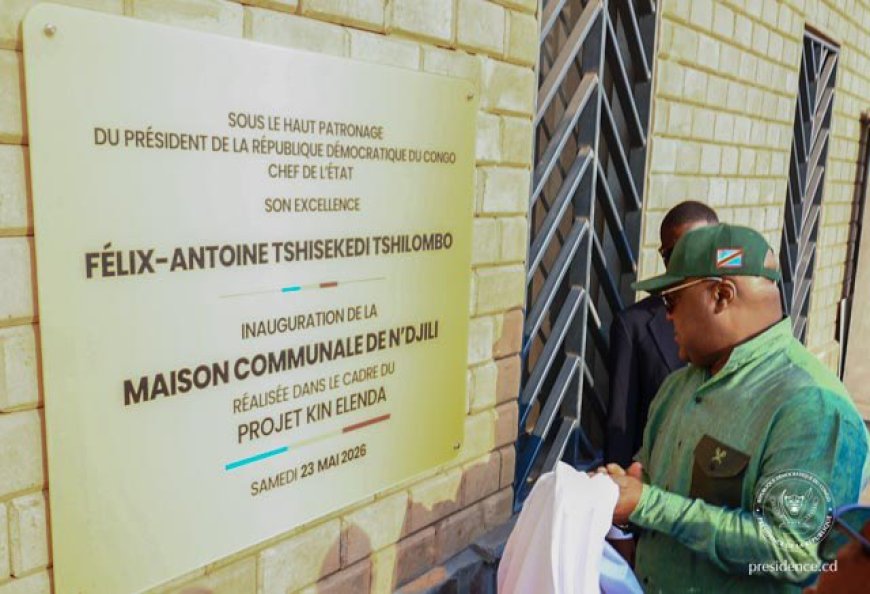 Kinshasa : Félix Tshisekedi inaugure la nouvelle maison communale de N’djili