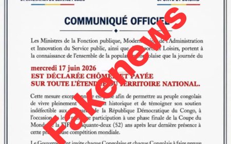 Faux : le 17 juin n’est pas déclaré chômé et payé en RDC