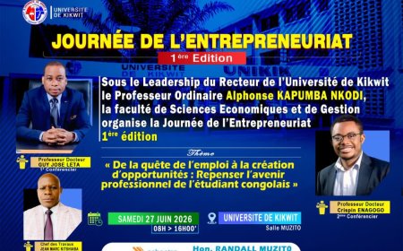 Kwilu : la Faculté des Sciences Économiques et de Gestion de l’UNIKIK lance la 1ère édition de la Journée de l’Entrepreneuriat