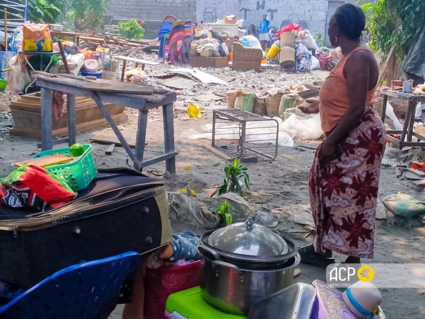Kinshasa : démolition de constructions anarchiques le long de la voie ferrée à Masina
