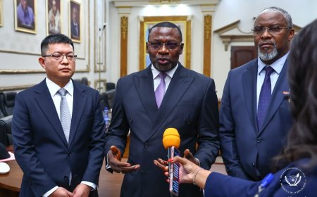 RDC : réunion d'évaluation du contrat sino-congolais autour d'Anthony Nkinzo, directeur de cabinet du Chef de l’État