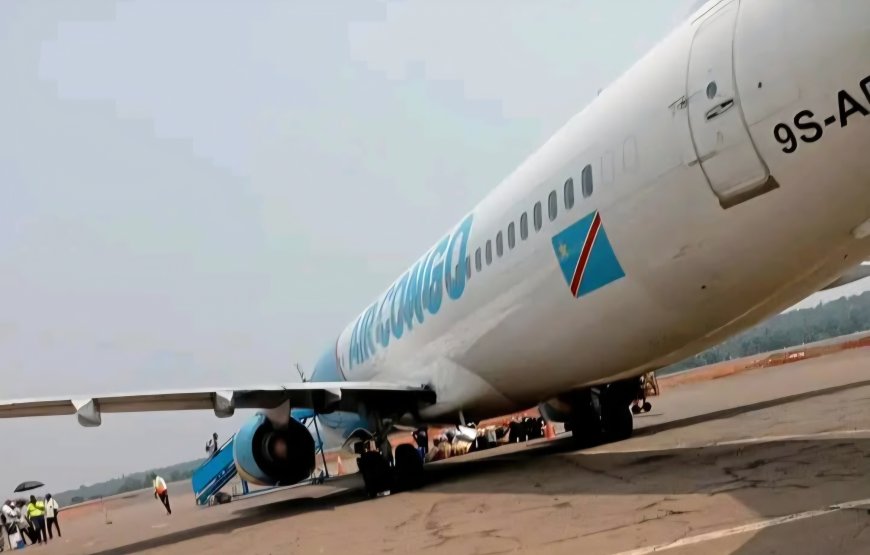 RDC : un avion de la nouvelle compagnie Air Congo connaît un problème de moteur à Mbuji-Mayi
