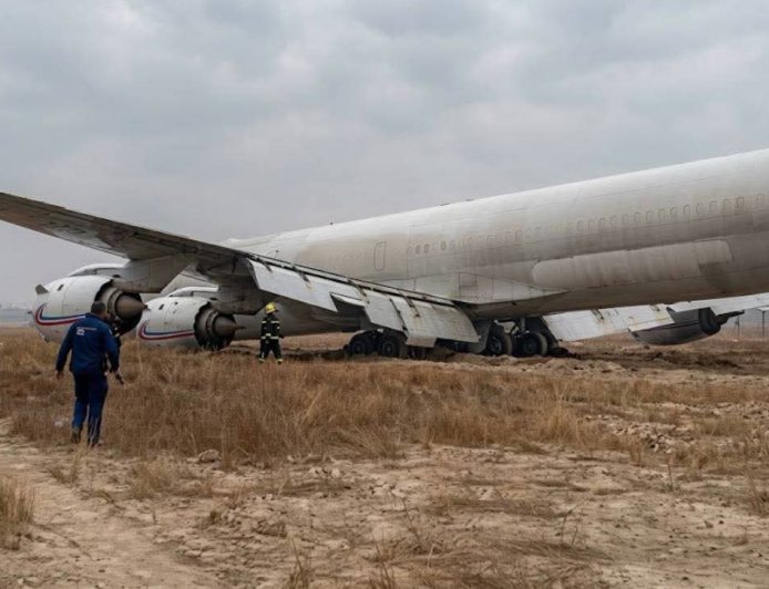 Kinshasa : un avion-cargo de la compagnie Cargo Trans Air rate son décollage à l’aéroport international de N’djili
