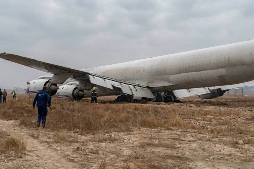 Kinshasa : un avion-cargo de la compagnie Cargo Trans Air rate son décollage à l’aéroport international de N’djili