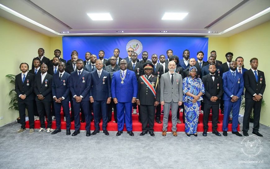 RDC : 31 footballeurs et 8 membres du staff des Léopards admis au grade de « Chevalier » dans l’Ordre National du Léopard pour leur parcours « exceptionnel » au Mondial 2026