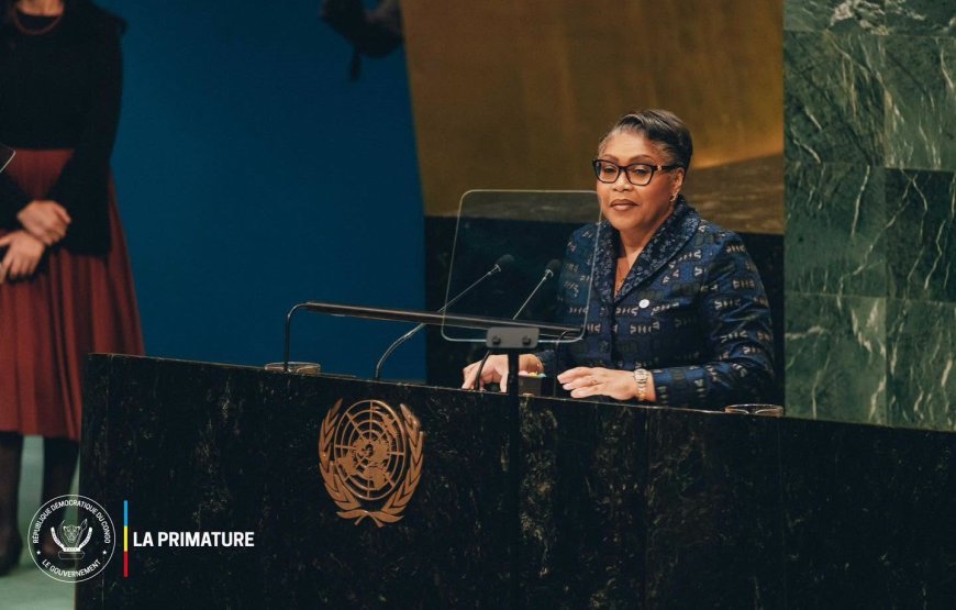 À l’ONU, Judith Suminwa appelle à renforcer la solidarité face aux déplacements forcés en RDC