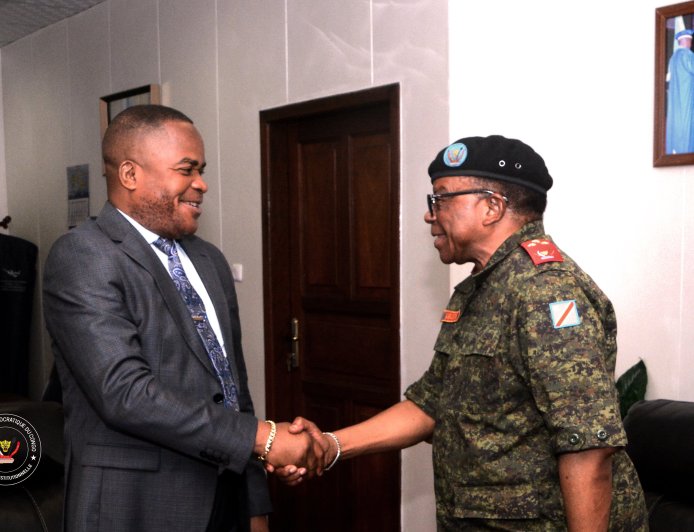 RDC : le Premier président a.i. de la Haute Cour militaire reçu par Dieudonné Kamuleta