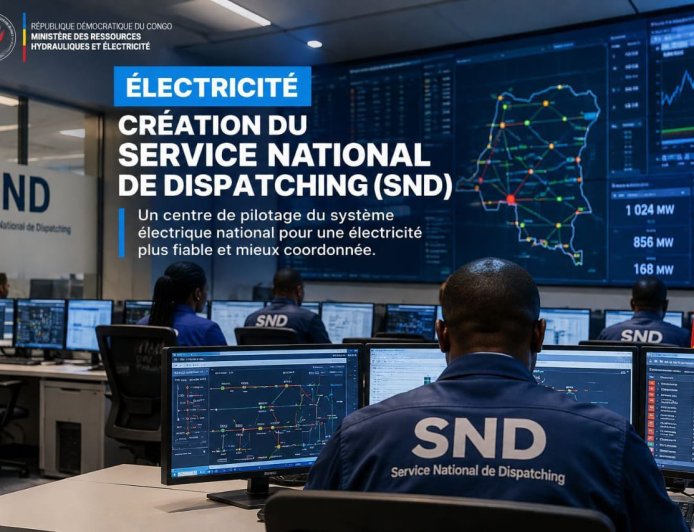 Électricité en RDC : le ministre Molendo Sakombi crée un centre national de pilotage électrique dénommé « Service national de dispatching » (SND)