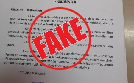 RDC: faux, il y a pas eu prétendu attentat terroriste à Kinshasa