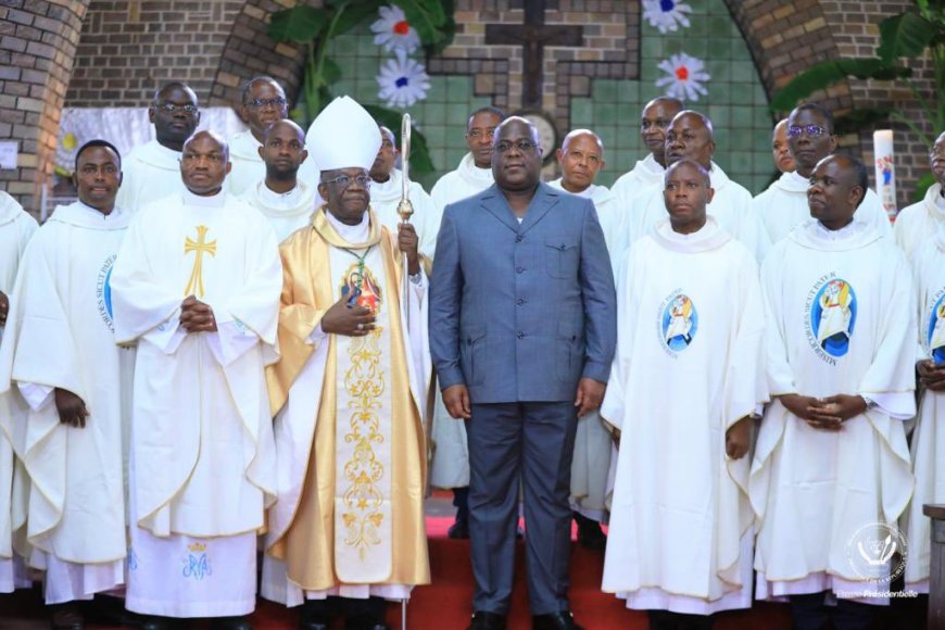 Kasaï Oriental : Félix-Antoine Tshisekedi a participé à la  célébration eucharistique de « Marie, mère de Dieu » à Mbuji-mayi