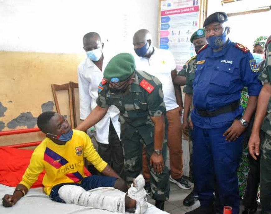 Nord-Kivu : Le gouverneur militaire en visite de réconfort aux blessés de guerre internés à l’hôpital de Katindo