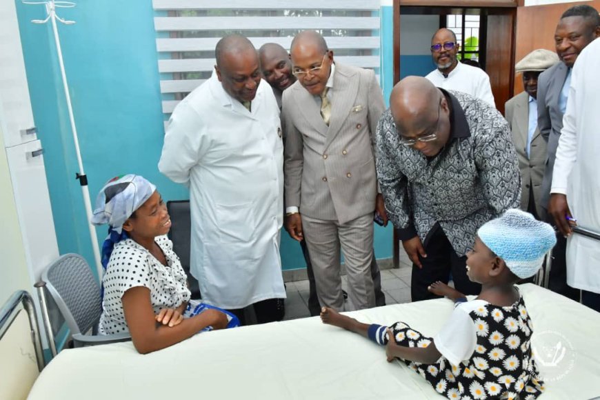 Kinshasa :  Félix Tshisekedi visite 9 enfants opérés du cœur avec la prise en charge du gouvernement