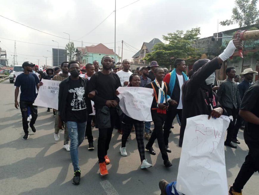 Goma : Les étudiants ont manifesté pour le départ de la force régionale de l'EAC