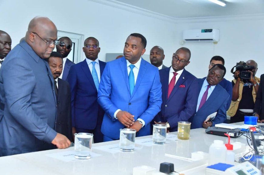 Kinshasa : Tshisekedi inaugure le 1er module de l'usine de traitement d'eau de Binza Ozone