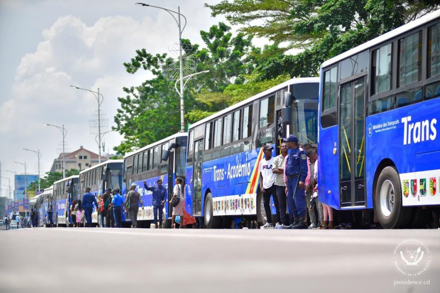 ESU : Félix Tshisekedi a lancé la mise en service des bus Trans-Academia