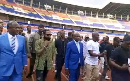 Kinshasa : Ferré Gola visite le Stade des Martyrs avant son concert du 24 juin prochain