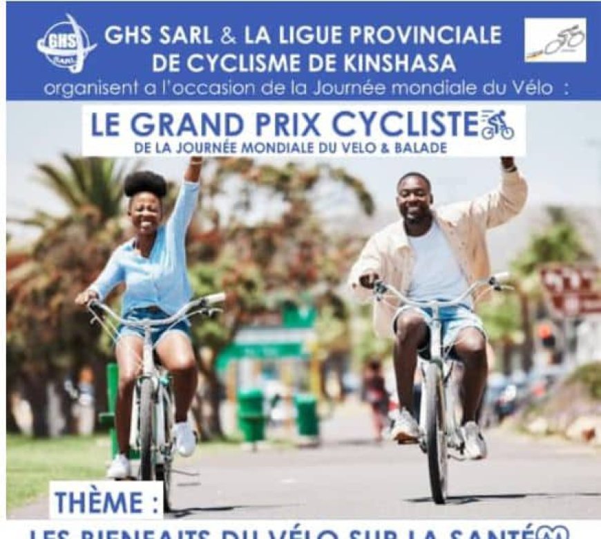 Journée mondiale du vélo : une balade de bicyclette organisée à Kinshasa