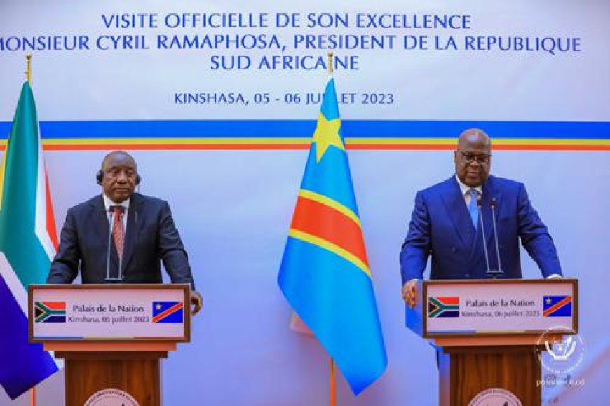 RDC : Cyril Ramaphosa promet de « travailler pour faire taire les armes dans l’Est »