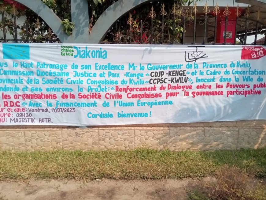 Kwilu: Le projet de renforcement du dialogue entre les pouvoirs publics et la société civile lancé à Bandundu