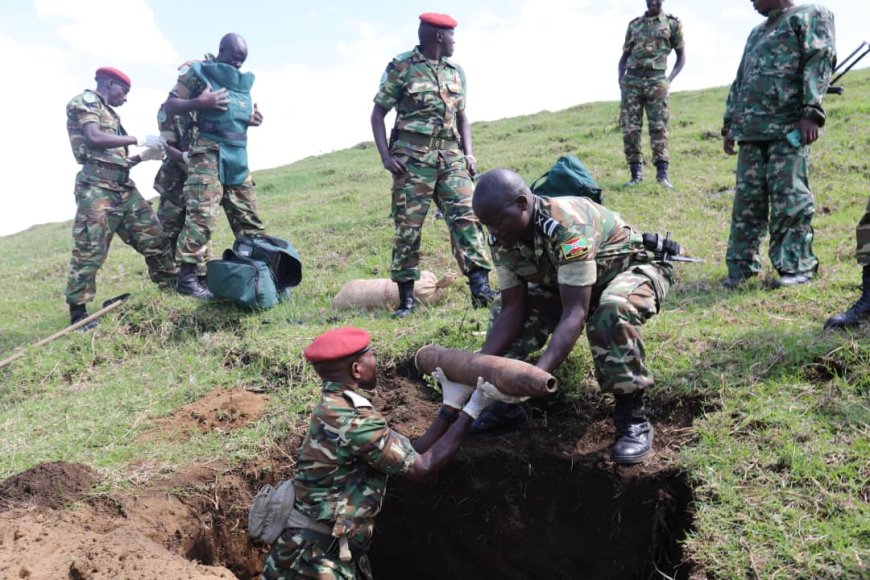 Agression Rwandaise en RDC : Après la reprise du territoire de Masisi, les troupes Burundaises de l'EAC détruisent des engins non explosés à Mushaki