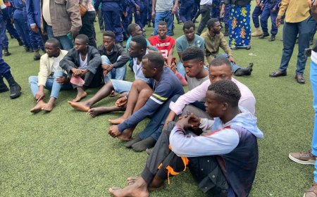 Nord-Kivu : Plus de  20 bandits arrêtés dont certains sujets rwandais présentés par la police nationale à Goma