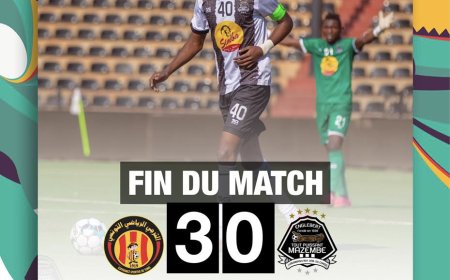African football league : Mazembe sombre face à l’Espérance de Tunis (3-0) et quitte la compétition