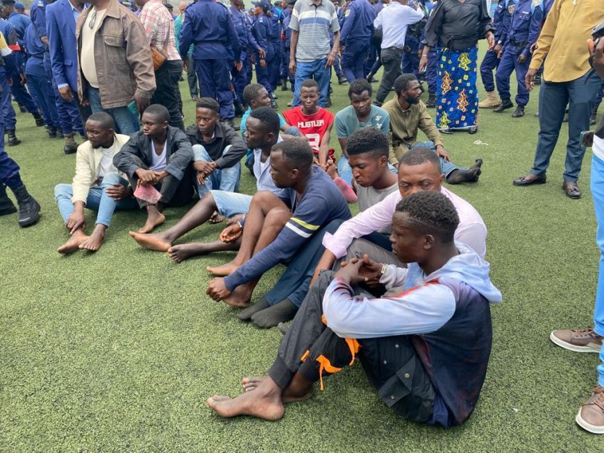 Nord-Kivu : Plus de  20 bandits arrêtés dont certains sujets rwandais présentés par la police nationale à Goma