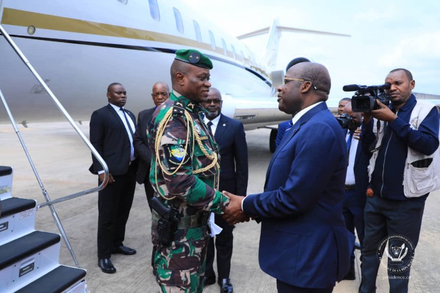 RDC: le président de la transition du Gabon est arrivé à Kinshasa