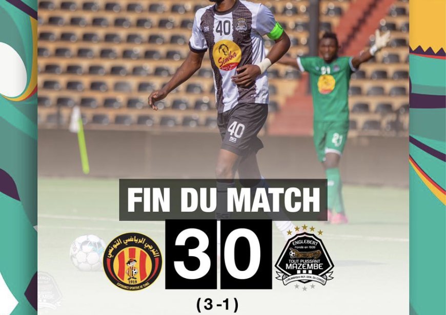 African football league : Mazembe sombre face à l’Espérance de Tunis (3-0) et quitte la compétition 