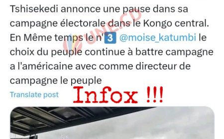 Campagne électorale : faux, Félix Tshisekedi n’a pas eu de malaise