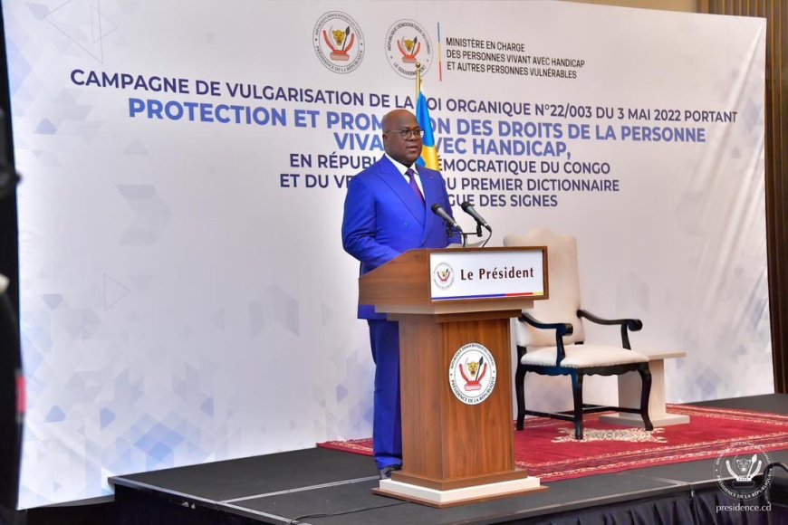 RDC : Loi sur la protection de la personne vivant avec handicap, Tshisekedi a participé au lancement de la campagne de vulgarisation 