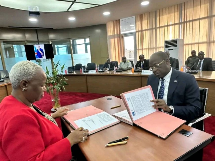 RDC : Christophe Lutundula et Bintou Keita signent l’accord de désengagement et de retrait de la Monusco