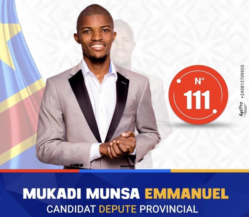 Elections 2023 : Sous pression, Emmanuel Mukadi Munsa renonce à sa candidature à la députation provinciale