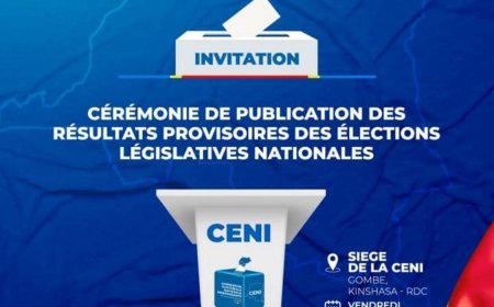 RDC : La CENI publie les résultats provisoires des législatives nationales ce vendredi