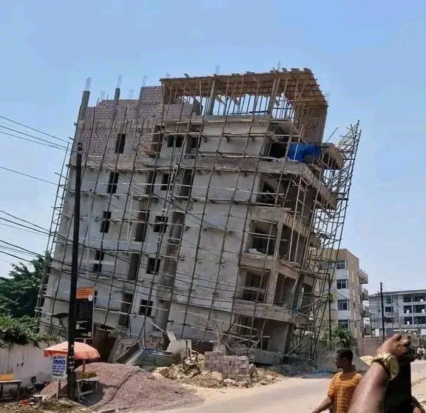 Kinshasa : Gentiny Ngobila ordonne la démolition de l'immeuble qui s'est affaissé au rond-point Safricas