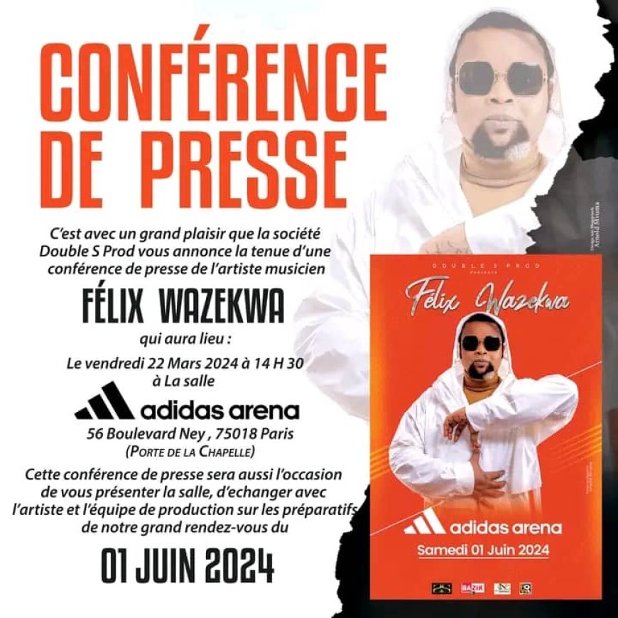 Musique : Félix Wazekwa en conférence de presse ce vendredi à Paris