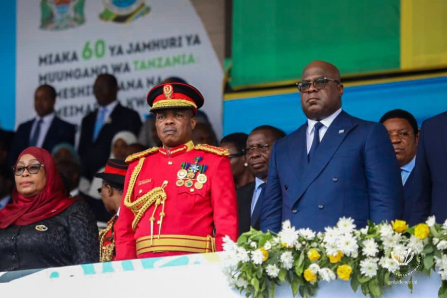 Politique : Félix Tshisekedi a pris part à la célébration du 60ème anniversaire de l’indépendance de la Tanzanie 