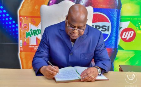 Kinshasa : Félix Tshisekedi inaugure l’usine de fabrication des boissons Pepsi