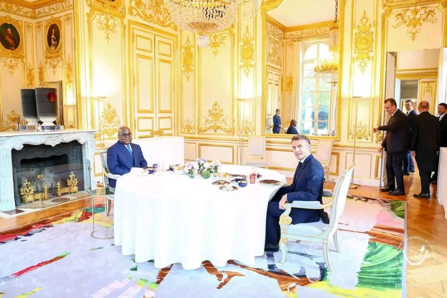 Coopération Franco-congolaise : Emmanuel Macron et Félix Tshisekedi en tête-à-tête sur des sujets d'intérêt commun 
